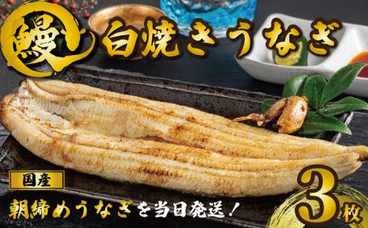 国産うなぎ 白焼き ３枚 約120g×3 うなぎ 鰻 白焼き 蒲焼 うな重 鰻丼 うな丼 ひつまぶし 土用の丑の日 土用丑 魚 海鮮 魚介類 肉 肝  レバー 冷蔵 おつまみ おかず 惣菜 酒 ビール 焼酎 日本酒 ウイスキー チューハイ お取り寄せ ギフト プレゼント 贈答 贈答用 ...