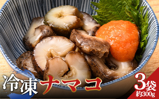 小泊産 冷凍ナマコ真空パック 3袋（約300g） 【徐福の里物産品直売所