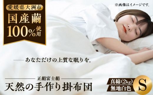 入金真綿高級シルク布団 ブルー