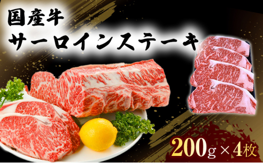 【熊本県錦町】国産 牛 サーロイン ステーキ 200g×4 肉 お肉 牛肉 ※配送不可:離島