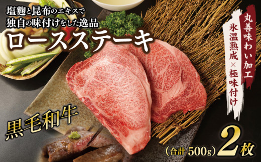 氷温熟成×極味付け】黒毛和牛 ロースステーキ 2枚 総量 500g - 大阪府泉佐野市｜ふるさとチョイス - ふるさと納税サイト