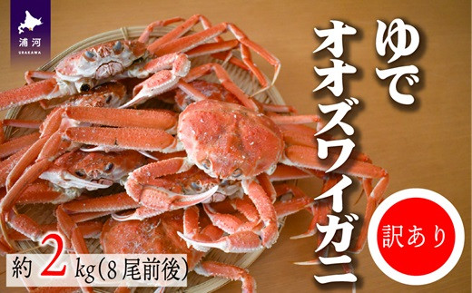 ◇期間・数量限定◇訳あり ゆでオオズワイガニ約2kg(8尾前後入)[02-1306] - 北海道浦河町｜ふるさとチョイス - ふるさと納税サイト