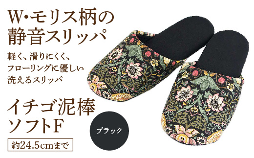 【宮城県蔵王町】いちご泥棒ソフトF(約24.5cmまで) ブラック 【04301-0590-3】