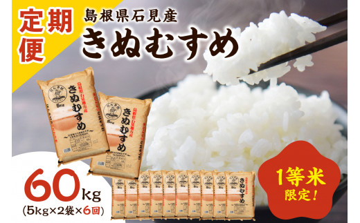 令和6年産】石見産きぬむすめ 60kg 6ヶ月（10kg×6回コース）【定期便】 お取り寄せ 特産 お米 精米 白米 ごはん ご飯 コメ 新生活 応援  準備 【238】 - 島根県浜田市｜ふるさとチョイス - ふるさと納税サイト