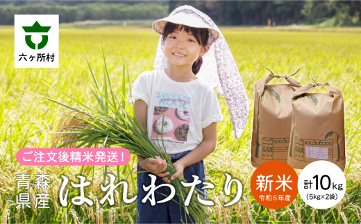 令和6年青森県産はれわたり玄米20キロ 令和6