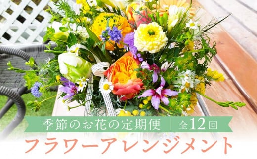 定期便】 12回 季節のお花を使った フラワーアレンジメント 花 (12ヶ月) オフィス 玄関に 季節の花 生花 定期便 玄関 下出生花店 飛騨高山  BB101 - 岐阜県高山市｜ふるさとチョイス - ふるさと納税サイト