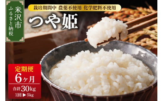 新米 》【 6ヶ月定期便 / 令和6年産 新米 】 つや姫 5kg × 6回 計 30kg 栽培期間中 農薬不使用 化学肥料不使用 〈 配送月が選べる  〉 ブランド米 産地直送 2024年産 - 山形県米沢市｜ふるさとチョイス - ふるさと納税サイト