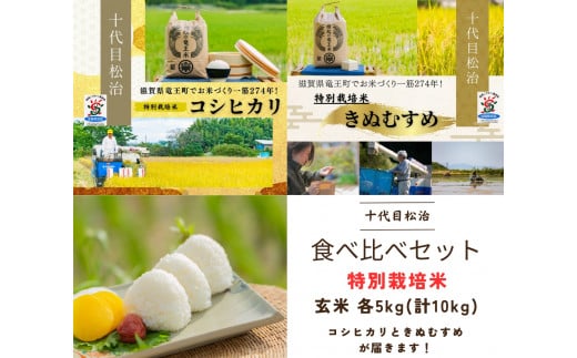 新米予約】 定期便 コシヒカリ きぬむすめ 食べ比べ 無洗米 各5kg× 4ヶ月 ( 令和6年産 先行予約 新米 無洗米 20kg 定期 4回 2品種  お米 おこめ ごはん 米 特別栽培米 ブランド米 ライス こだわり米 ギフト 国産 縁起の竜王米 滋賀県竜王町 ) - 滋賀県竜王町｜ふるさと ...