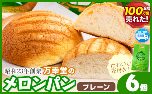 パン メロンパン 冷凍 プレーン 6個 セット 手土産 おすそ分け
