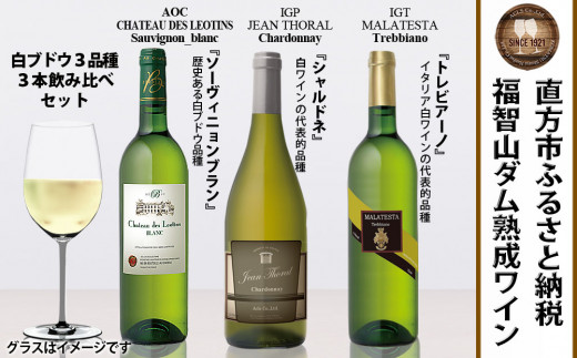 予約】福智山ダム 熟成ワイン 白ブドウ 3品種 3本詰め合わせ セット