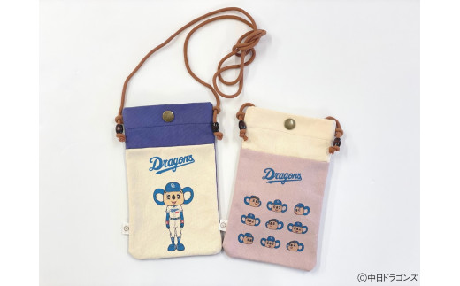 中日ドラゴンズとのコラボアイテム】のこり染×ドアラスマホショルダー  