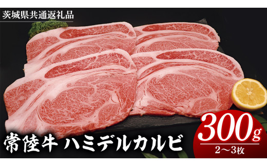 【茨城県牛久市】常陸牛 ハミデルカルビ 300g ( 2〜 3枚 ) (茨城県共通返礼品) 国産 焼き肉 カブリ ゲタ リブ芯 リブ巻 中落ちカルビ バーベキュー BBQ お肉 ブランド牛 黒毛和牛 和牛 国産黒