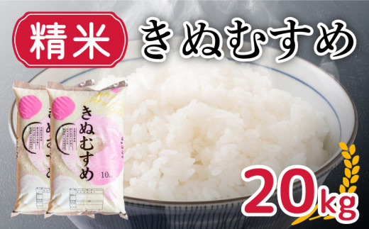 新米 きぬむすめ 20kg 精米 大容量 米 お届け回数1回 お米 1回お届け 白米 直前精米 精米したて 豊田町 下関 山口 【 10月以降発送 】  - 山口県下関市｜ふるさとチョイス - ふるさと納税サイト