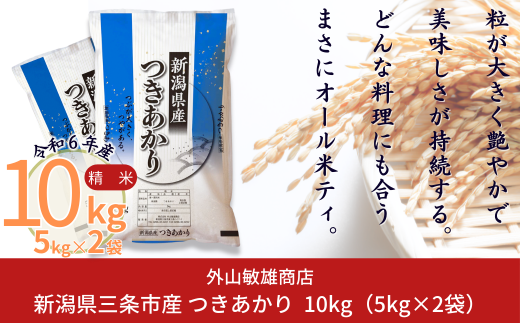 つきあかり 10kg(5kg×2袋) 新潟県三条市産 精米 令和6年産 [外山敏雄商店]【010S256】 - 新潟県三条市｜ふるさとチョイス -  ふるさと納税サイト