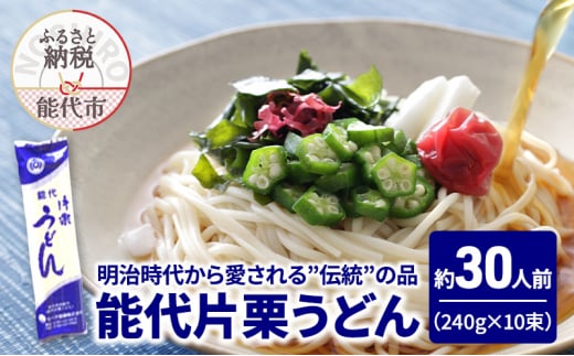 【秋田県能代市】うどん 能代片栗うどん 240g(約3人前)×10束 麺 乾麺 鍋 冷たい 温かい ざるうどん 鍋の締め