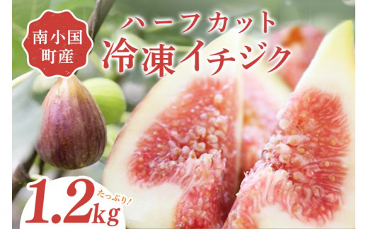 南小国産 ハーフカット冷凍イチジク 1.2kg（農薬・化学肥料不使用 