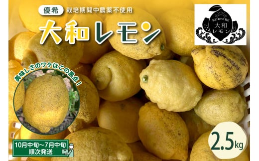 栽培期間中農薬不使用 大和レモン 2.5kg 新鮮 発送日に収穫 檸檬 レモン 果物 くだもの フルーツ ビタミンC 送料無料 広島県 呉市 - 広島県呉市｜ふるさとチョイス  - ふるさと納税サイト