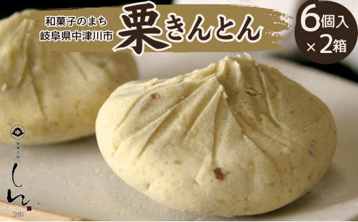 【岐阜県中津川市】<御菓子所しん>中津川栗きんとん6個入×2箱 F4N-2381