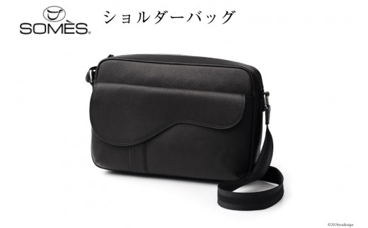 SOMES SADDLE メッセンジャーバッグ レザー A4◎ ブラック SOMES SADDLE メッセンジャーバッグ レザー A4◎ ブラック 鞍の優美さ