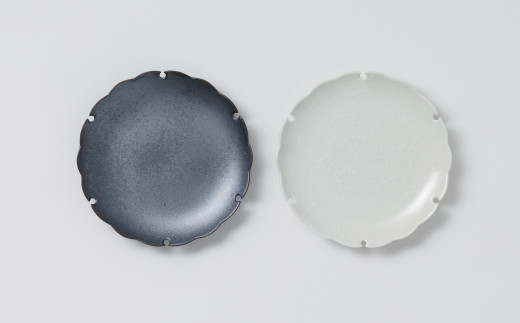 青山窯】伊万里焼／雪輪プレート 5寸皿(15cm) 2枚セット - 佐賀県NPO