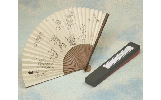 京都便利堂】扇子〈国宝 鳥獣人物戯画〉(男女兼用)［ 京都 老舗