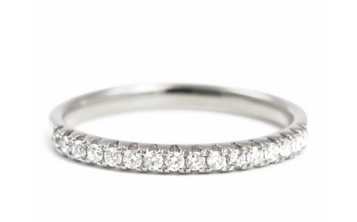 ハーフエタニティ 甲府ジュエリー 〉【サイズ：18号】煌めきハーフエタニティリング 0.20