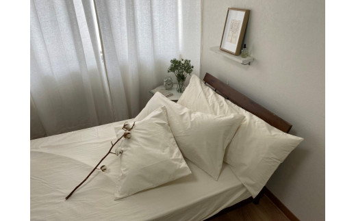 【和歌山県和歌山市】無漂白キナリ2重ガーゼピローケース 43X120 Lタイプ