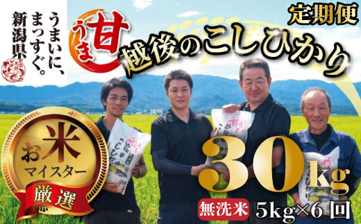 令和6年産】 新米 無洗米 コシヒカリ 定期便 5kg 6ヵ月 30kg 甘うま越後のこしひかり 越後 えちご 特別栽培米 新潟 コメ こめ お米 米  しんまい 新潟県 新潟米 新発田市 新発田産 斗伸 - 新潟県新発田市｜ふるさとチョイス - ふるさと納税サイト