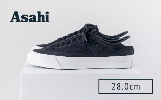 yvĎszASAHI BELTED  SUEDE BLACKi28.0cmj_Ls032-12