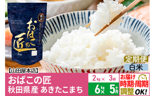 白米】《定期便5ヶ月》令和6年産 新米予約 仙北市産 おばこの匠 6kg（2kg×3袋）×5回 計30kg 5か月 5ヵ月 5カ月 5ケ月 秋田こまち  お米 秋田県産あきたこまち - 秋田県仙北市｜ふるさとチョイス - ふるさと納税サイト