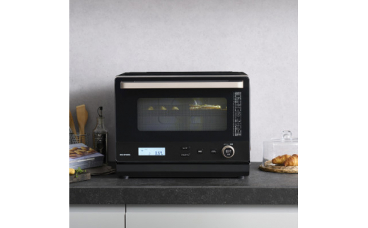 ふるさと納税 30Lカップ式スチームオーブンレンジ ブラック MO-FS3001-B アイリスオーヤマ 宮城県角田市 長期保証付アイリスオーヤマ(Iris Ohyama) MO-FS3001-B(ブラック