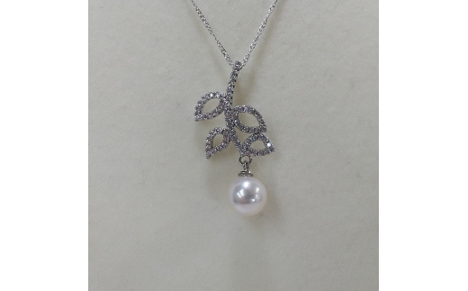 【三重県鳥羽市】40-28伊勢志摩あこや本真珠ペンダントフォーリーブス(P28)