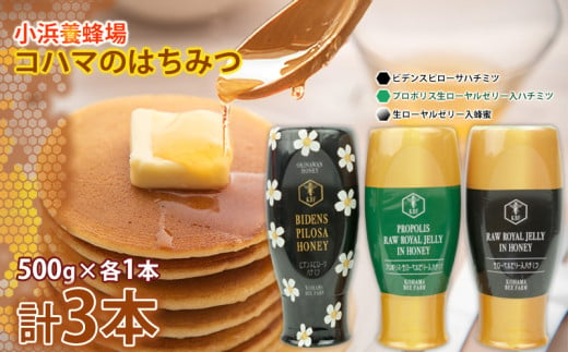 コハマのハチミツ 500g 3本セット 国産 はちみつ ハチミツ 蜂蜜 hatimitu ハニー HONEY 蜜 さし草 プロポリス 生ローヤルゼリー  詰め合わせ 食べ比べ 朝食 グルメ 健康 ギフト セット 内祝い 沖縄 - 沖縄県沖縄市｜ふるさとチョイス - ふるさと納税サイト