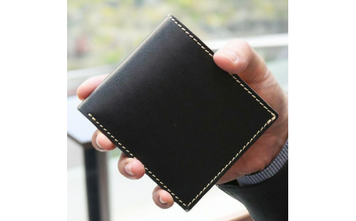 2つ折り財布＜ブラック＞【福岡市内製造】 - 福岡県福岡市｜ふるさと