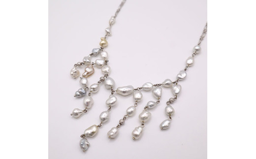 1657 K18WG南洋白蝶芥子真珠ネックレス - 三重県伊勢市｜ふるさと