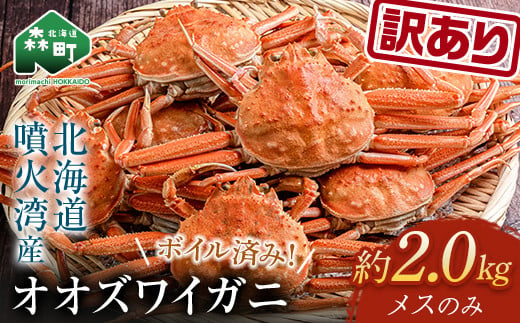 身入り抜群のA級品 〕カナダ産ボイルズワイガニ姿・約600g×