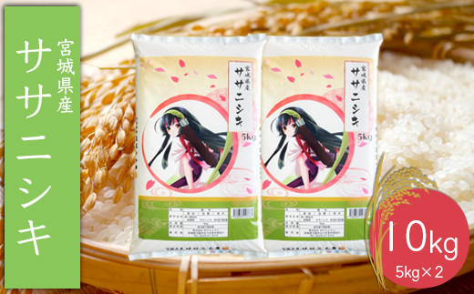 なり　精米10kg 06485)《精米》令和7年産 宮城県産ササニシキ10kg - 宮城県大崎市