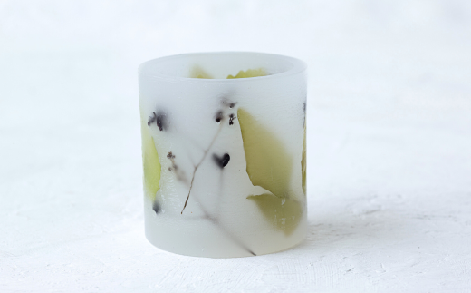 White ボタニカルキャンドルホルダーand ミニボタニカルキャンドル