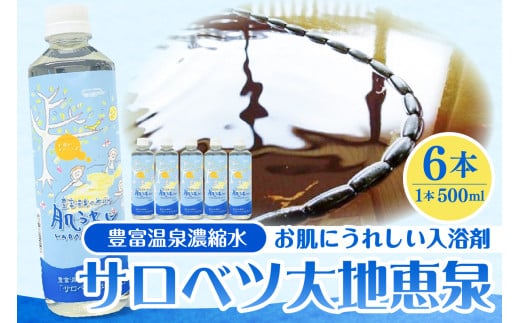 『豊富温泉濃縮水　サロベツ大地恵泉』 500ml（27本）まとめ売り 豊富温泉 濃縮温泉水 サロベツ大地恵泉 (500ml×6本) - 北海道