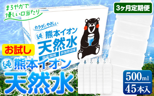 熊本イオン純天然水 ラベルレス 500ml×45本 お試し 《30日以内に出荷予定(土日祝除く)》 水 飲料水 ナチュラルミネラルウォーター 熊本県  玉名郡 玉東町 完全国産 天然水 - 熊本県玉東町｜ふるさとチョイス - ふるさと納税サイト