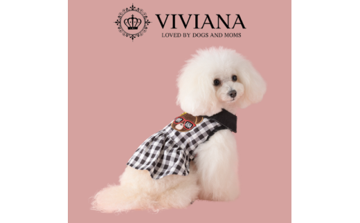 ドッグウェア「VIVIANA」ギンガムチェックワンピース／ベア｜犬服 犬用