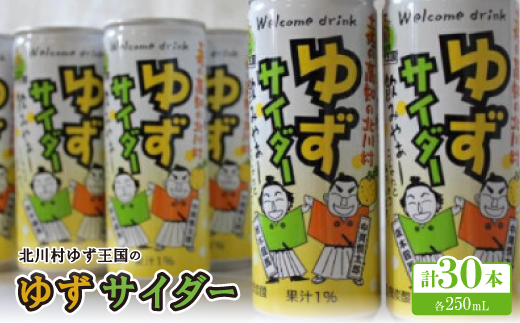ゆずサイダー30本/1ケース＜北川村ゆず王国＞【1508082】 - 高知県北川