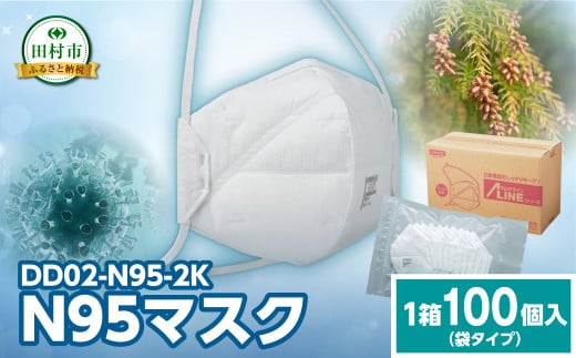 シゲマツ N95マスク DD02V-N95-2K二折/100個 排気弁付 シゲマツ N95マスク DD02V-N95-2K二折/10個 排気弁付 DD02-VN95