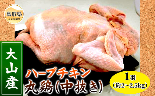 【鳥取県】A24-258 大山産ハーブチキン丸鶏(中抜き)
