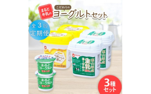 毎月定期便＞＜まると牛乳＞こだわりのヨーグルトセット全3回【4061648