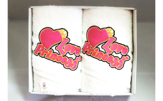 ラブプリンセス 今治タオル フェイスタオル 2枚セット 1枚（34cm×80cm