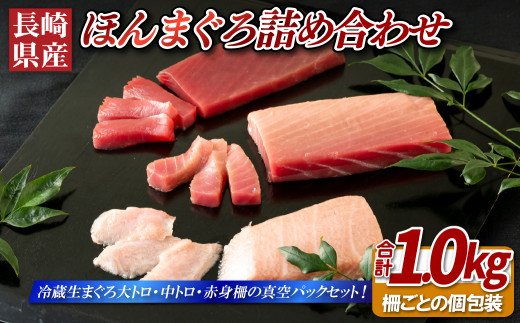 A474a 刺身用 国産ほんまぐろ詰め合わせ【養殖】 - 長崎県佐世保市