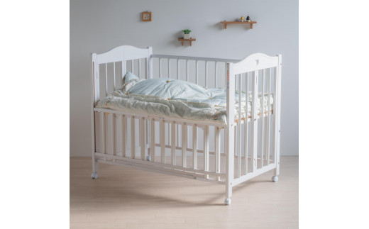 ワンタッチベビーベッド「チェリッシュ（WH）ホワイト色」 - 富山県