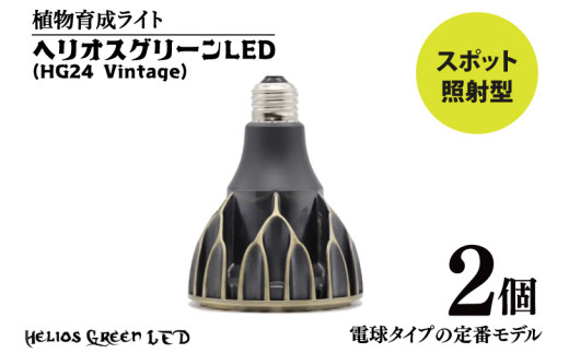 ふるさと納税】植物育成ライト「ヘリオスグリーンLED（Vintage）」2個 