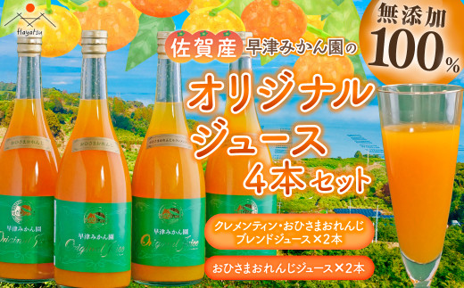 O-92 オリジナルジュース2種4本セット - 佐賀県太良町｜ふるさと